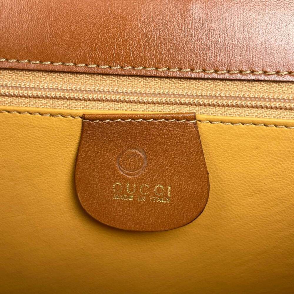 GUCCI Brown Leather Shoulder Bag - Picture 7 of 9